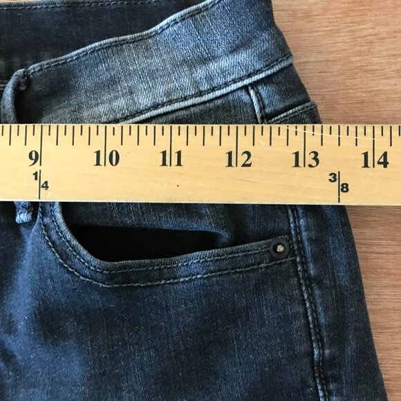 Driftwood Jackie Jeans Women 25 Gray Mid Rise Embroidered Raw Hem Stretch 16521 - Picture 10 of 12